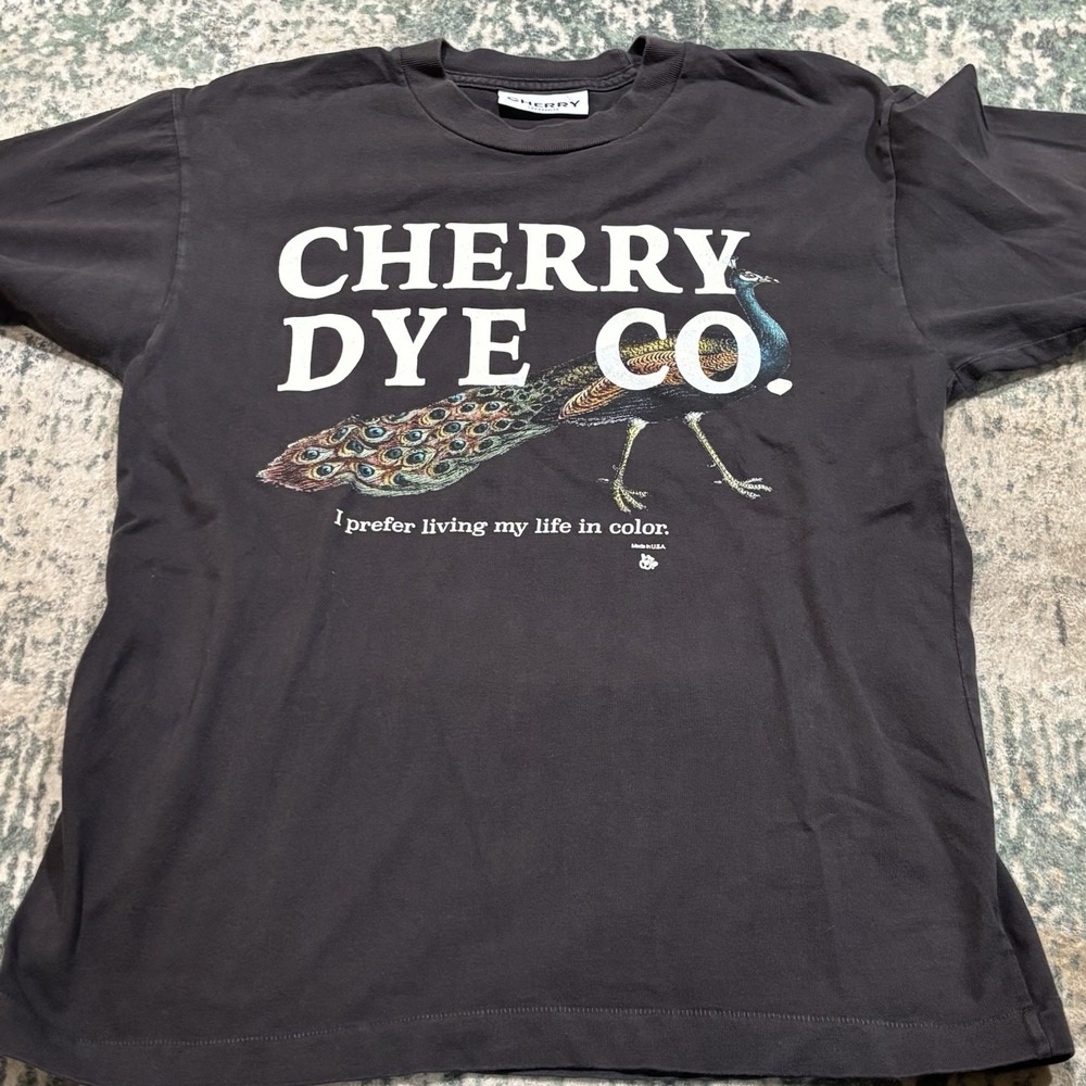 Cherry LA "Cherry Dye Co." Peacock Graphic T-Shirt Medium